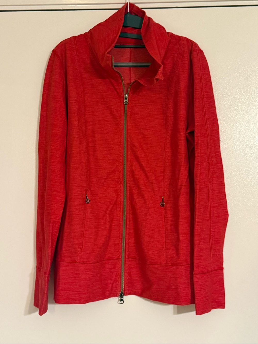 lululemon athletica Red Zip-Up Bomber Jacket